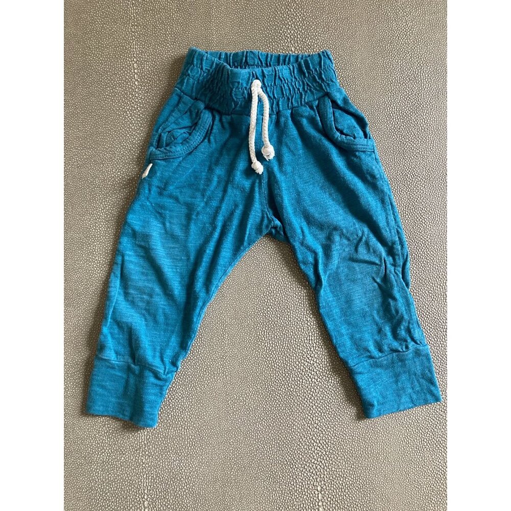 Childhoods Turquoise Gusset Pants 12/18M VGUC